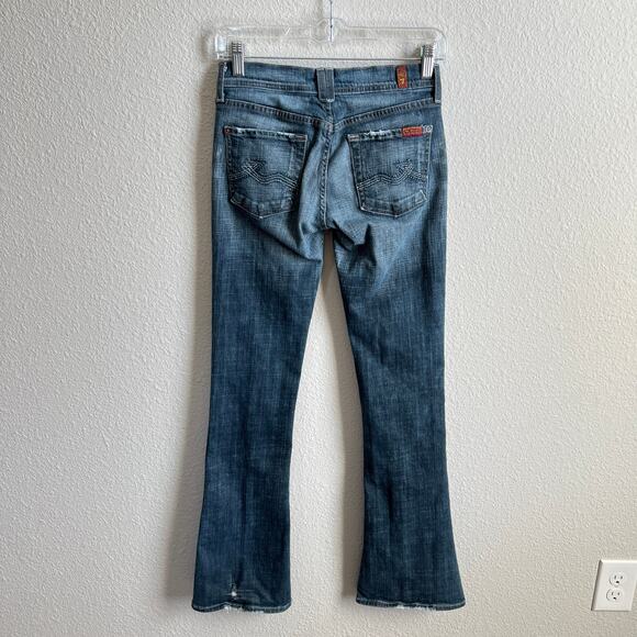7 For all Mankind Y2K The Rocker Low Rise Bootcut Jeans Women's 25 Flare Denim - Picture 3 of 6